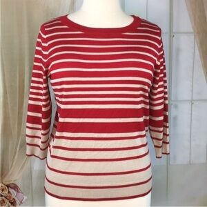 NEW JOSEPH A. Striped Knit Top XL